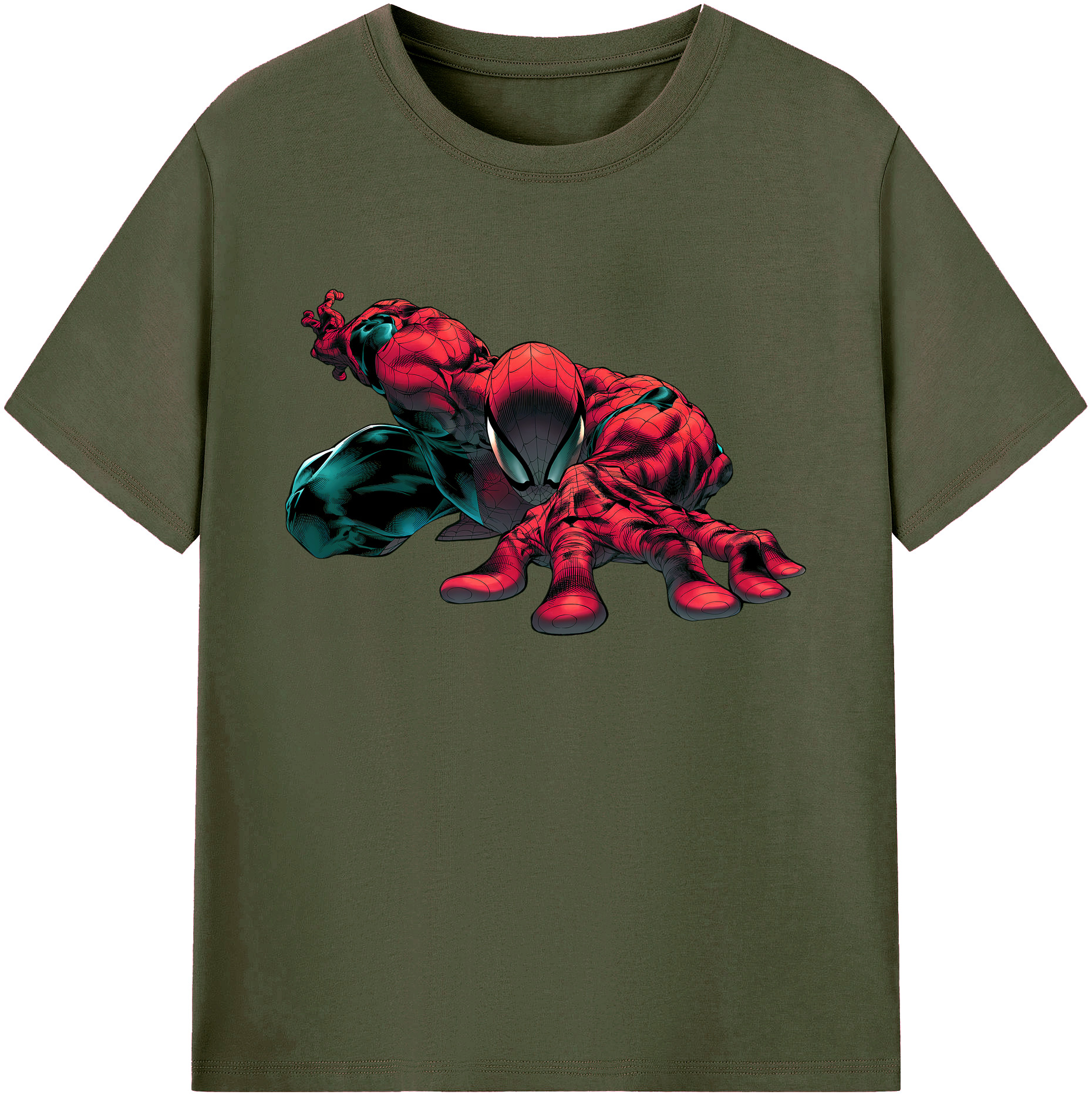 （画像用） Spider Man スパイダーマン 綿100％ メンズ半袖Tシャツ｜肌触りやわらか＆通気性